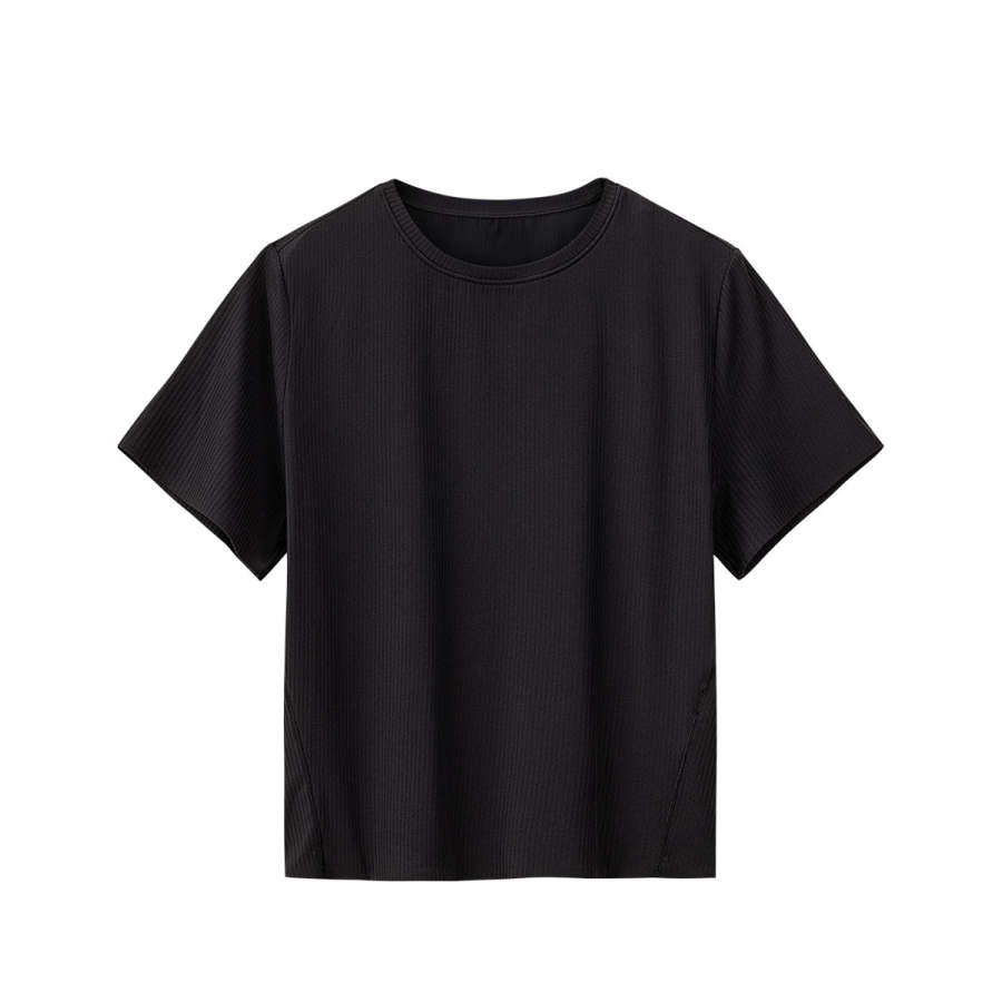 Anta Short Sleeved Knitwear Women's Basic Black