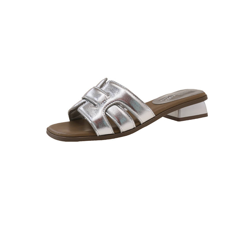 JBBCN Slide Slippers Women's Ecru/Gold/Silver/Black