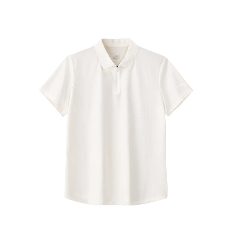 Anta Short Sleeved Polo Shirt Women's Papyrus White