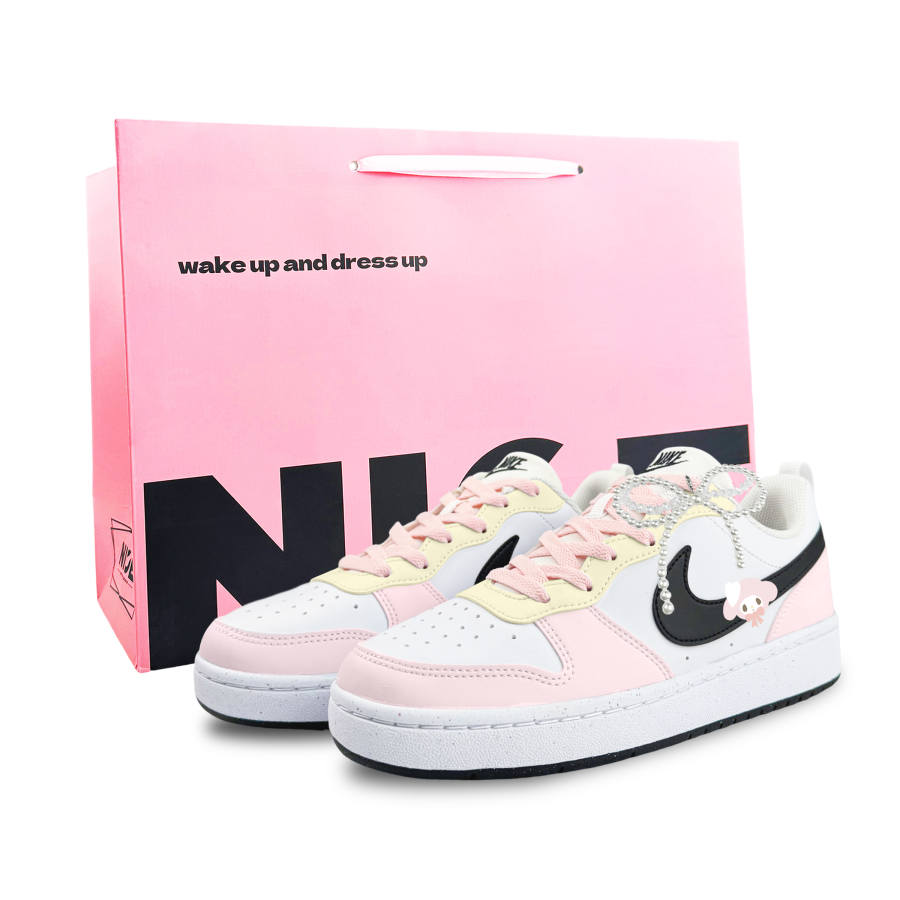 Nike Nike Court Borough Cute Dale Synthetic Leather Slip Resistant Cushioning Abrasion Resistant Low top Skateboard Shoes