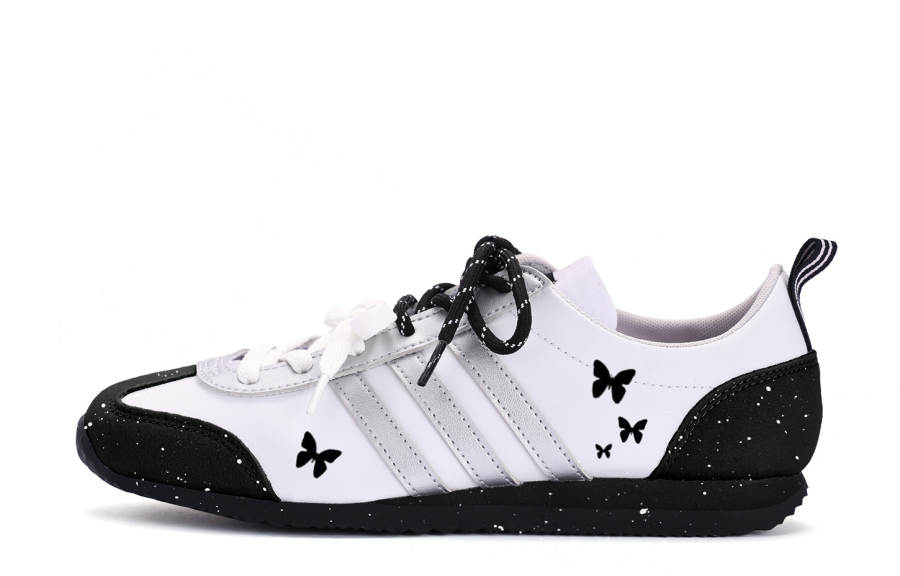Adidas Adidas VS JOG 2.0 Coverage Slip Resistant Abrasion Resistant Low top German Army Trainers Unisex Silver White