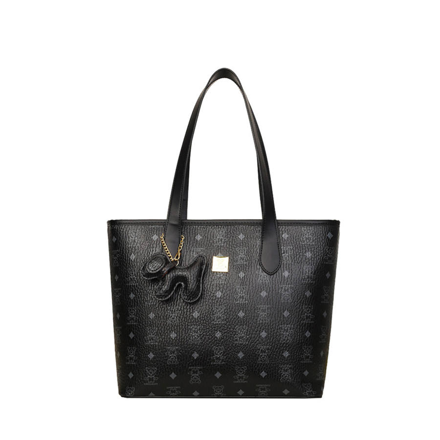 YALU Pu Handbag Women's Black/Ecru/Brown/Pink