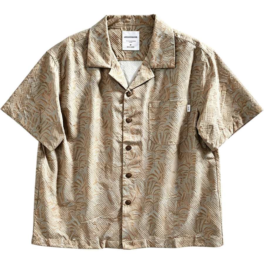 Lnga Landgre Shirts Men's Image Color Cuban Collar Thin Hawaii