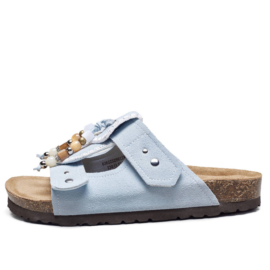 YEARCON YEARCON Cow Split Leather One Strap Sandals Women's