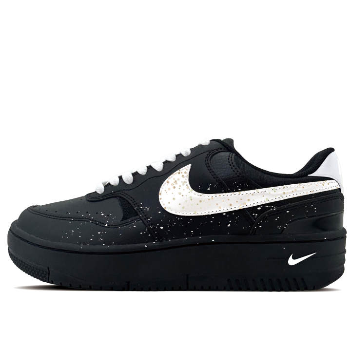 Nike Nike Gamma Force Pearl White Synthetic Leather Abrasion Resistant Low top Skateboard Shoes Women's Black