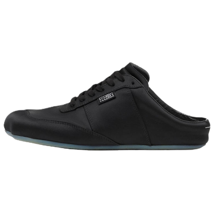 MM6 Maison Margiela Satin Factory Closed Toe Slippers Women's Black