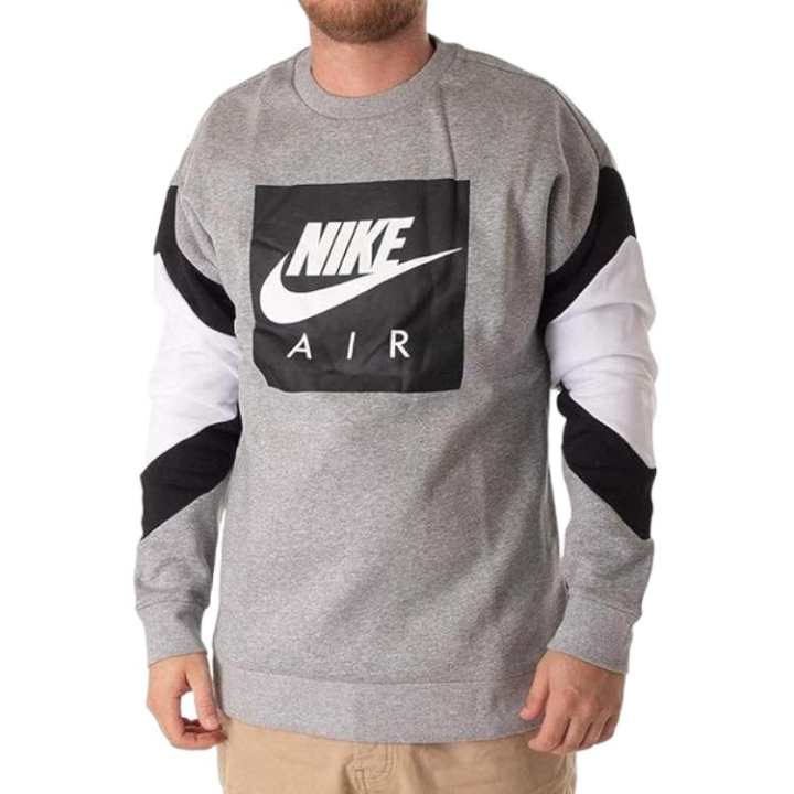 Nike Nike Sweatshirts Men's Gray Crew Neck Moderate Straight Fit