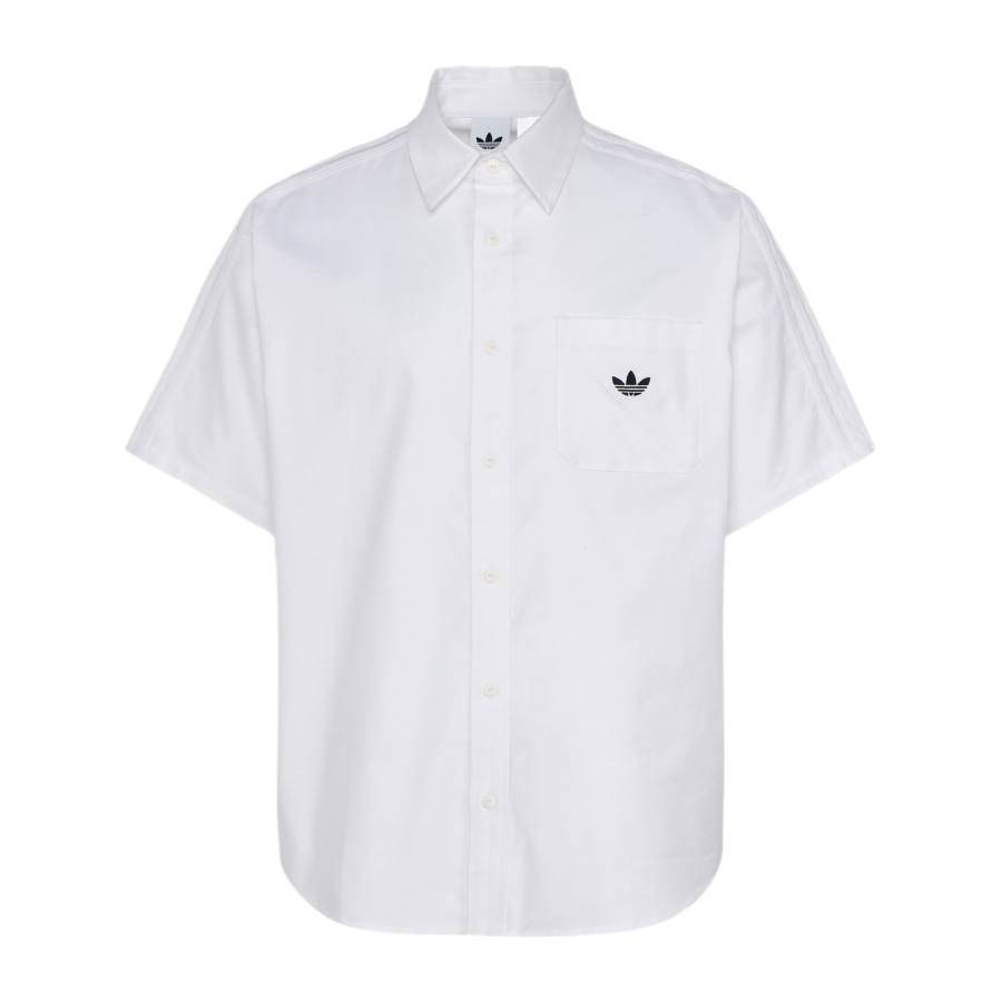 Adidas Originals Shirts Men's Bright White Lapel Moderate
