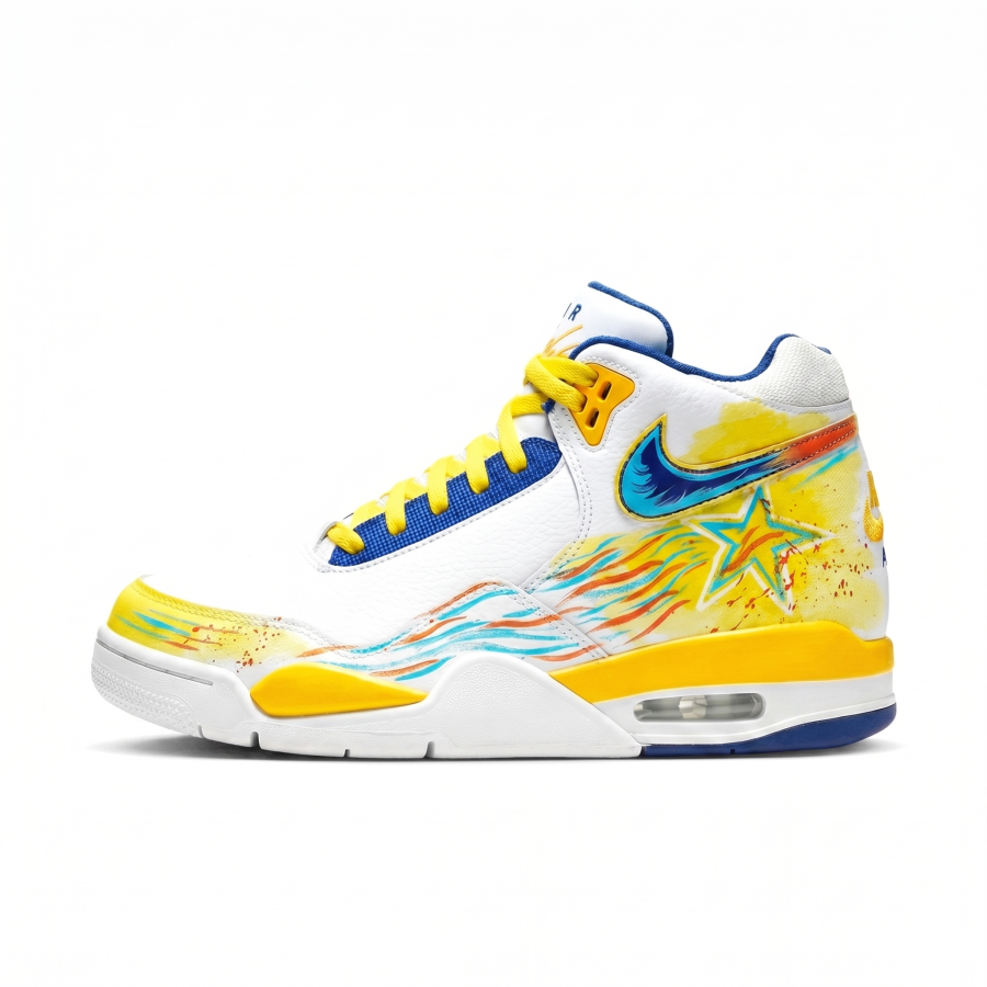 Nike Nike Flight Legacy Cushioning Slip Resistant Abrasion Resistant Waterproof Mid top Men's Basketball Shoes Men's Yellow