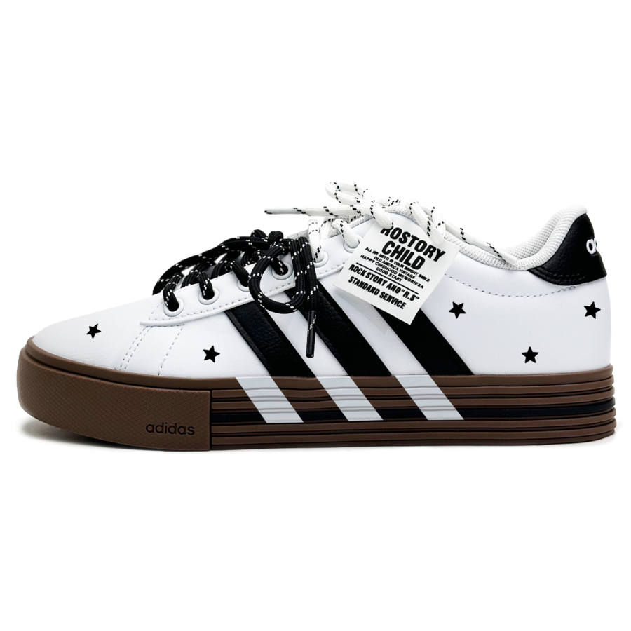 Adidas Adidas Daily 4.0 Baby's Breath Synthetic Leather Slip Resistant Abrasion Resistant Low top Skateboard Shoes Unisex