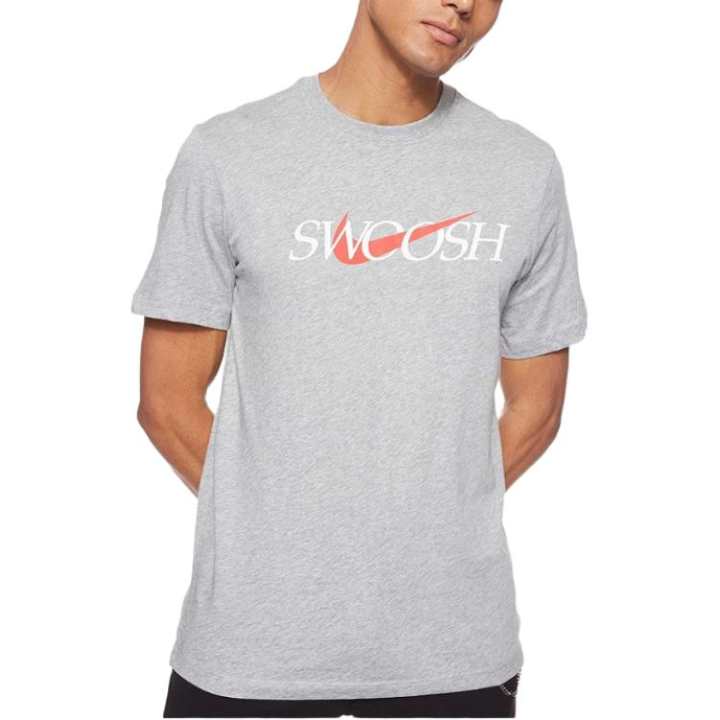 Nike Nike T Shirts Men's Gray Crew Neck Straight Fit