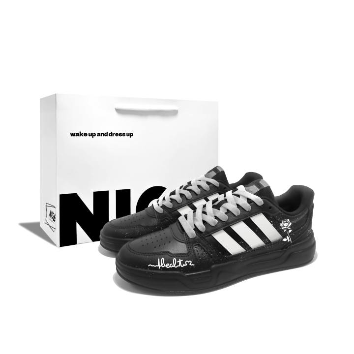 Adidas Adidas LITE BALLER R Love Synthetic Leather Low top Skateboard Shoes Unisex Black