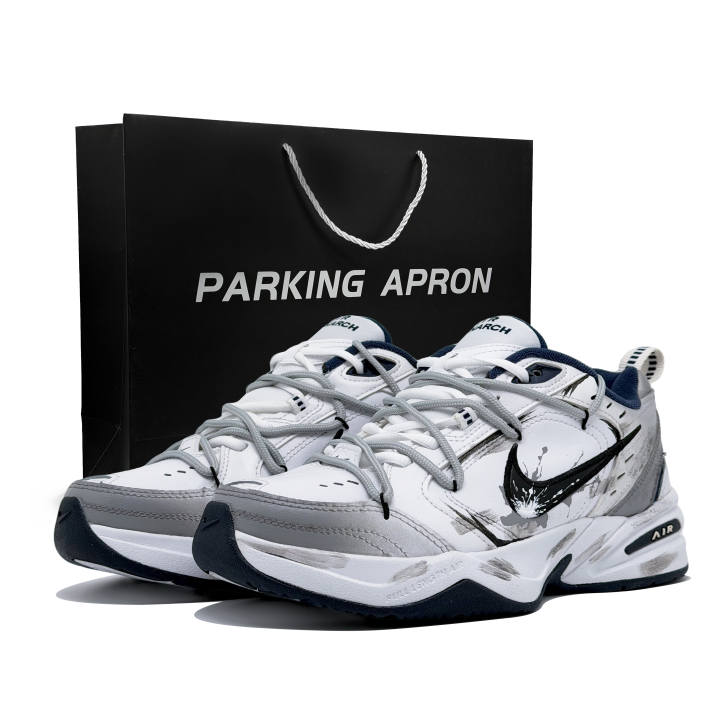 Nike Nike Air Monarch 4 Gray Ink Cloud Cushioning Slip Resistant Abrasion Resistant Low top Chunky Sneakers Unisex