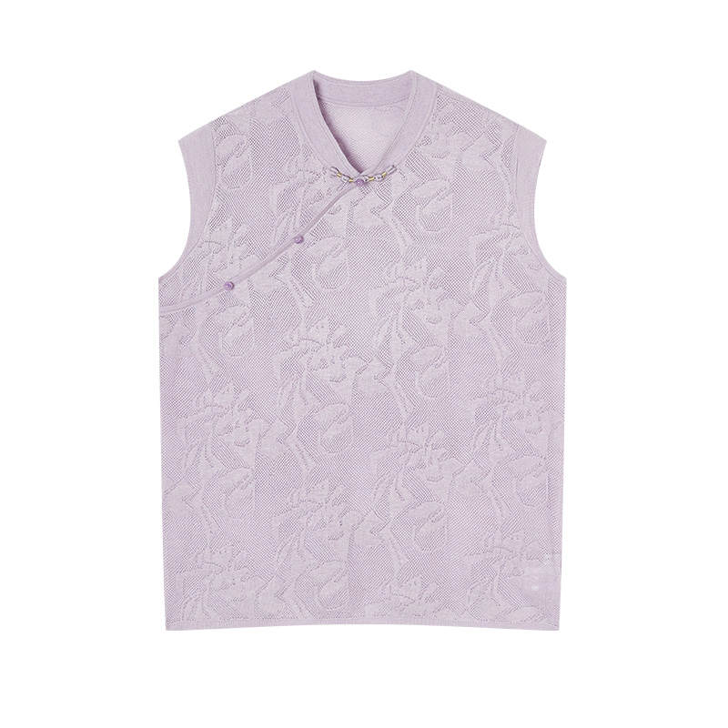 XIANGYING Knitwear Women's Stand Collar Thin Sleeveless