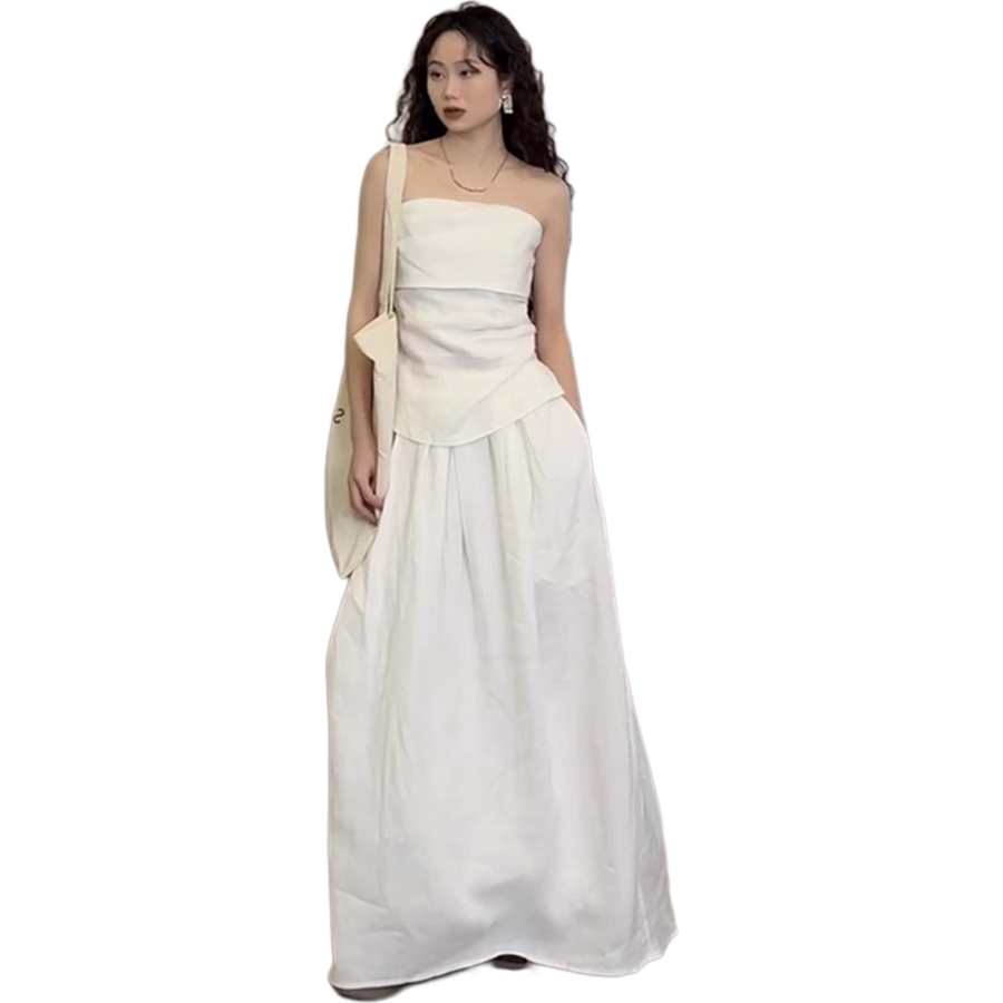 JBBCN JBBCN Two Piece Skirt Sets Women's Collarless Thin Long