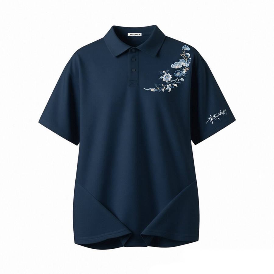 MUSCLETECH Polo Shirts Unisex Polo Collar Thin Straight Fit
