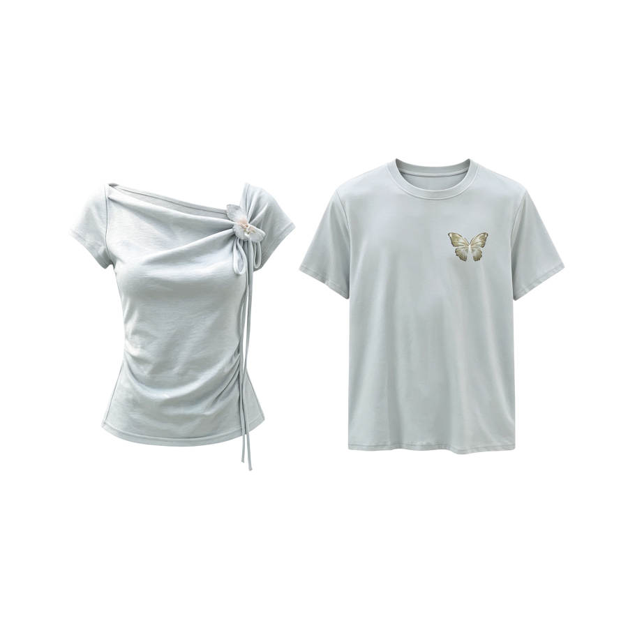 TUSHIFEI Couple Sets Women's Crew Neck Moderate
