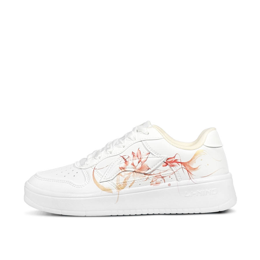 Li-Ning Li Ning Floating Boat Koi Fish Playing With Lotus Lightweight Slip Resistant Low top Skateboard Shoes Women's