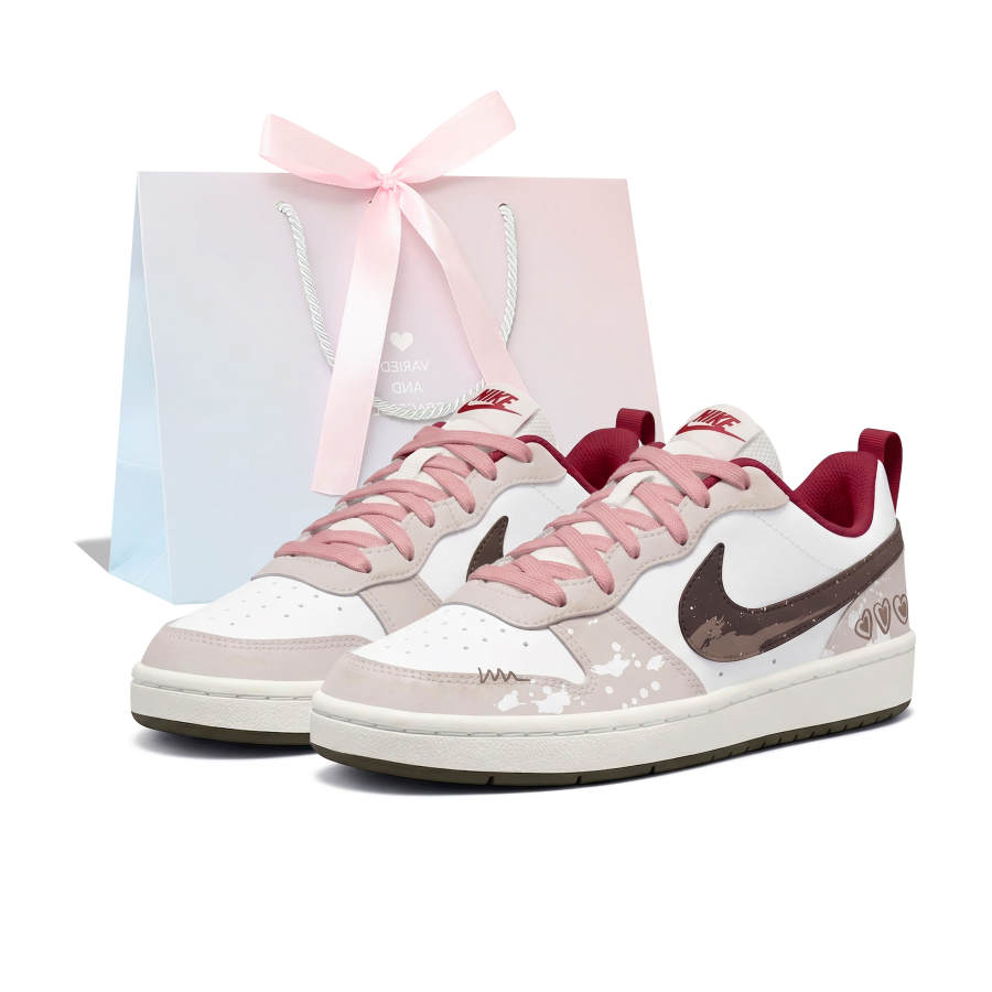 Nike Nike Court Borough 2 Low top Skateboard Shoes Women's Pink Zongzi