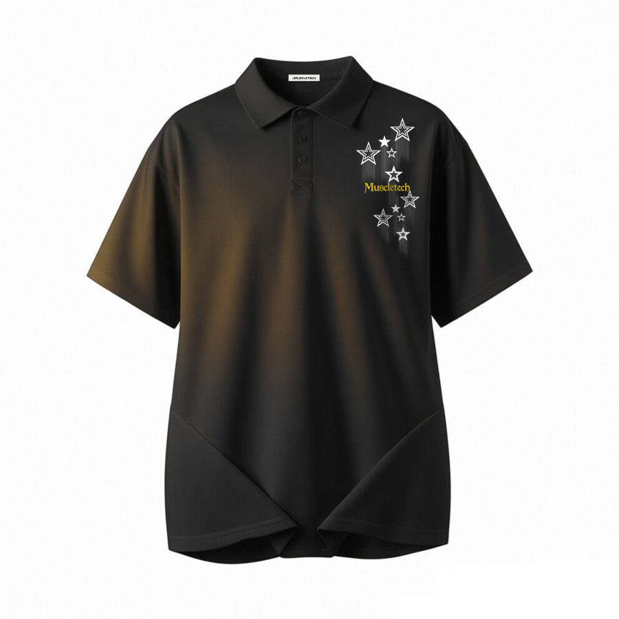 MUSCLETECH T Shirts Unisex Polo Collar Thin Heavyweight