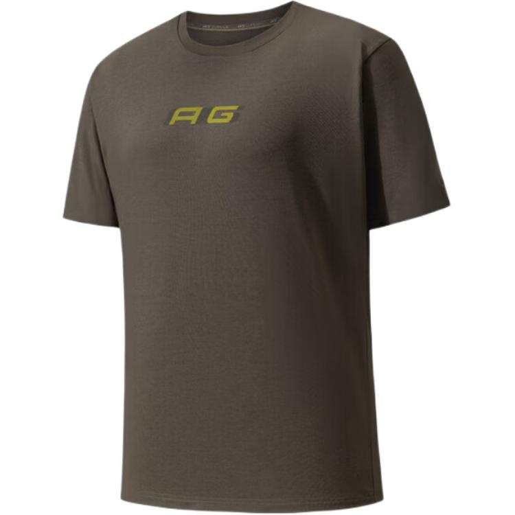 ANTA T Shirts Men's Wolf Smoke Gray Crew Neck Moderate Straight Fit