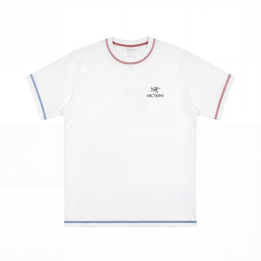 Arcteryx T Shirts Unisex Ivory White/Black/White Light/Black Crew Neck Moderate