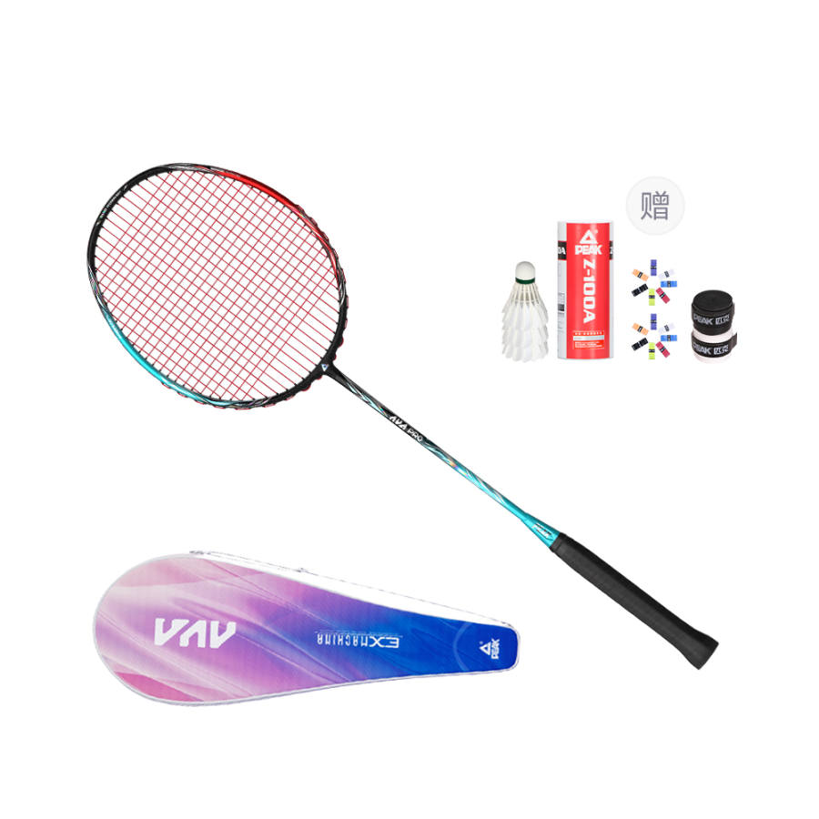 PEAK Full Carbon Badminton Rackets Offensive Type Heavy Head, Stiff Shaft Professional Unisex 5UG6