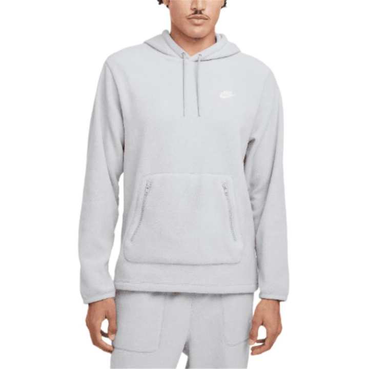 Nike Nike Club Sweatshirts Men's Light Smoke Gray Hooded Non Detachable Moderate