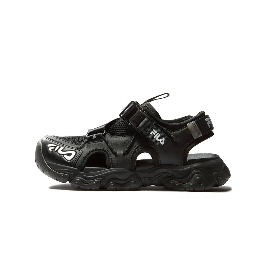 FILA KIDS SEASON FSW Anti Kick, Abrasion Resistant, Breathable Sandal Black/Space Silver Kids'