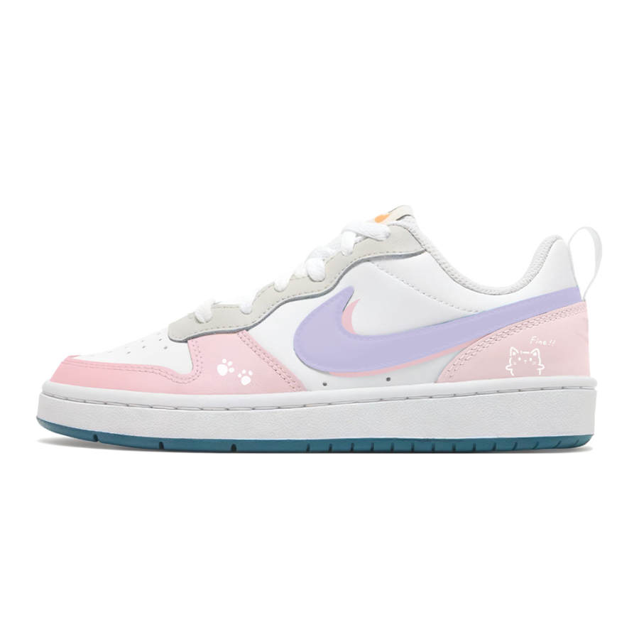 Nike Nike Court Borough 2 Abrasion Resistant Low top Skateboard Shoes Women's Purple Pink