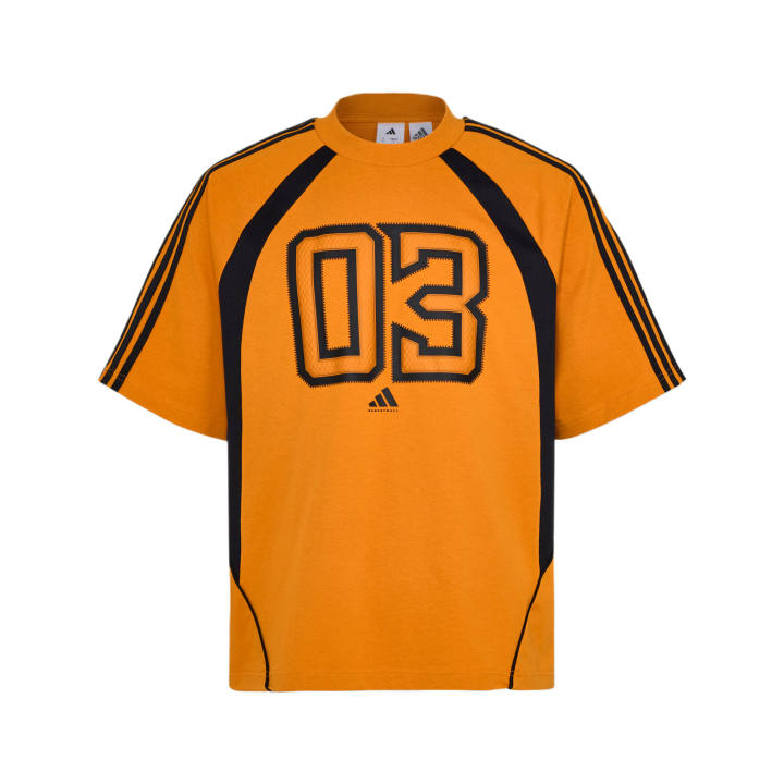 Adidas Adidas Basketball Jerseys Men's Deep Orange/Black Crew Neck Moderate