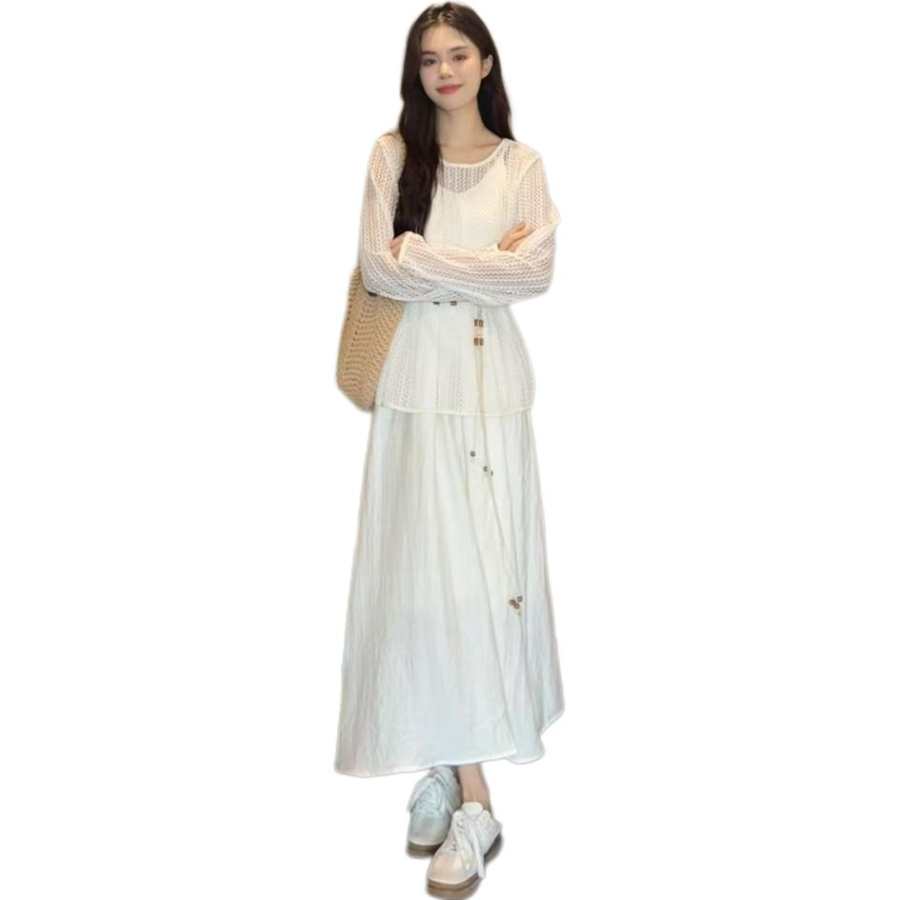 JBBCN Two Piece Skirt Sets Women's Crew Neck Moderate Long