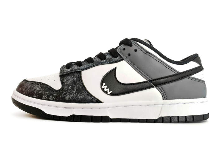 Nike Nike Dunk Low top Skateboard Shoes Unisex Black White Gray