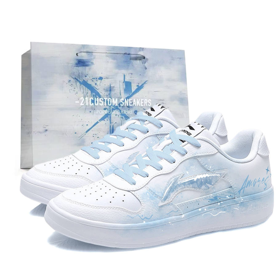 Li-Ning Li Ning Floating Boat Synthetic Leather Abrasion Resistant Cushioning Low top Skateboard Shoes Men's