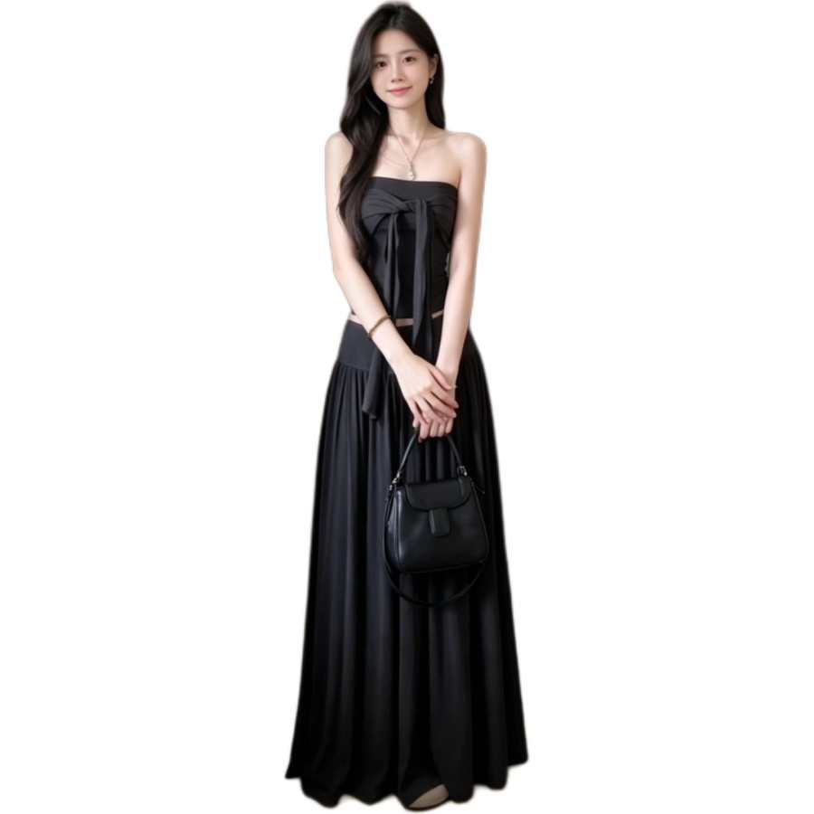 JBBCN JBBCN Two Piece Skirt Sets Women's Collarless Thin Long