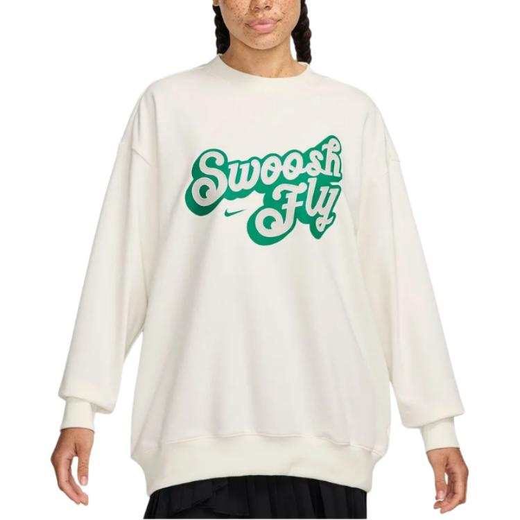 Nike Nike Swoosh Sweatshirts Women's White Crew Neck Moderate