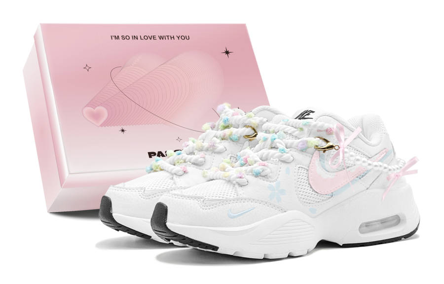 Nike Nike Air Max Fusion Abrasion Resistant Low top Running Shoes Women's Pink Blue
