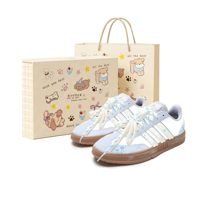Adidas Adidas Gradas Low top Skateboard Shoes Unisex White Light Blue