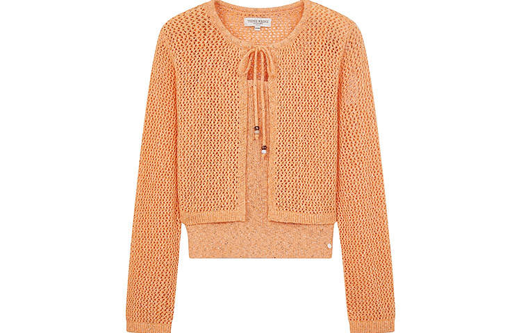 Teenie Weenie Knitwear Women's Crew Neck Moderate Cardigan