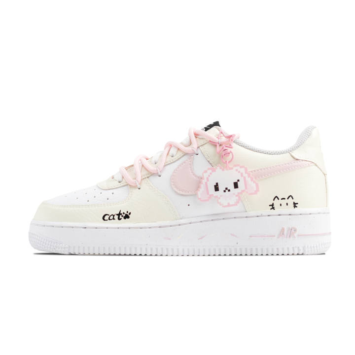 Nike Nike Air Force Sweet Mimi Synthetic Leather, Leather Slip Resistant Abrasion Resistant Cushioning Low top