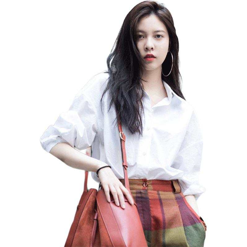 JBBCN Shirts Women's White Lapel Moderate Shirt