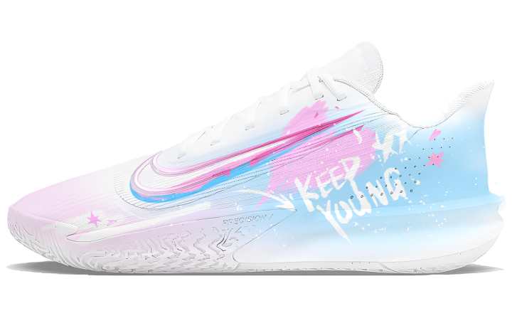 Nike Nike Precision 7 Cherry Blossom Blue Star Mesh Slip Resistant Abrasion Resistant Breathable Coverage Low top