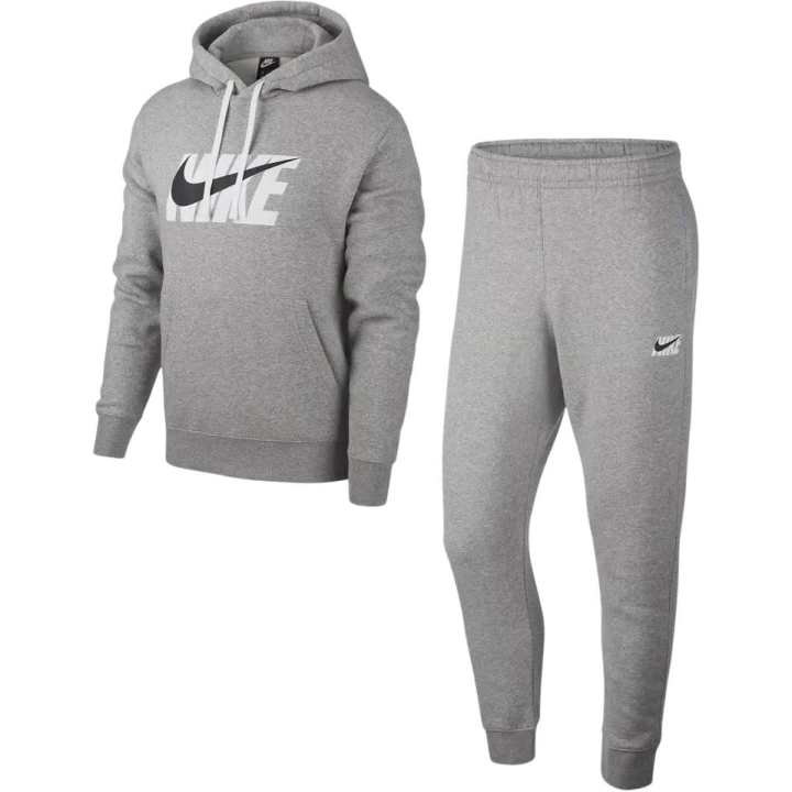 Nike Nike Casual Sportswear Men's Silver Gray Sweatshirt+Silver Gray Pants Moderate