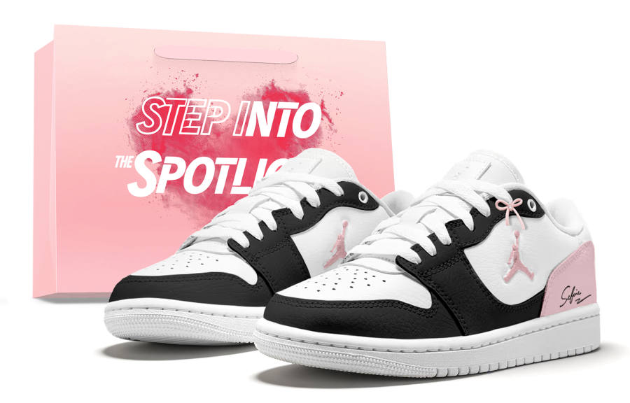 Jordan Jordan Air Jordan 1 Blackberry Cheese Milk, Limited Shopping Bag Genuine Leather Cushioning Slip Resistant Low top