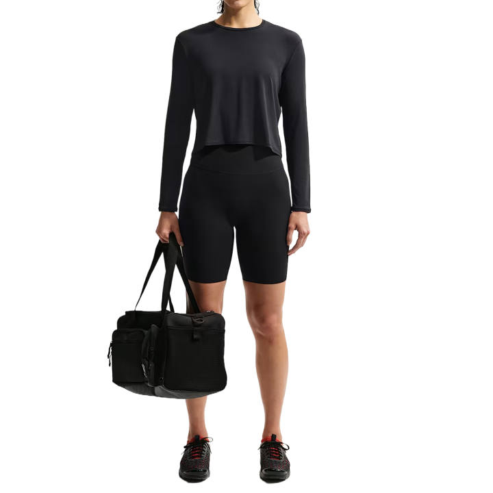 Nike Nike Dri Fit T Shirts Women's Black/Cool Gray Crew Neck Moderate
