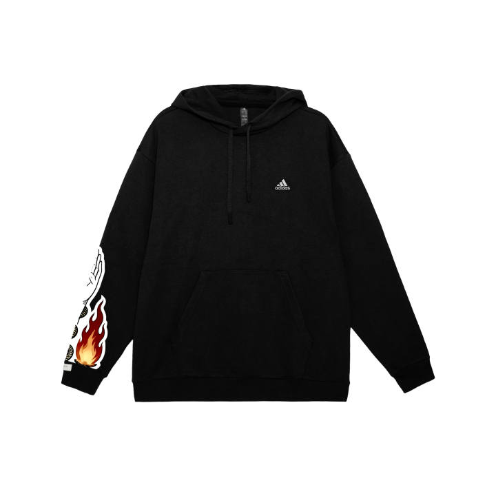 Adidas Adidas SWEAT Sweatshirts Unisex Black Hooded Thickened Regular