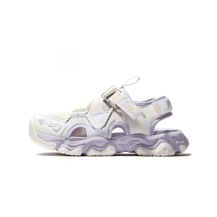 FILA KIDS SEASON FSW Anti Kick, Abrasion Resistant, Breathable Sandal White/Lilac Kids'