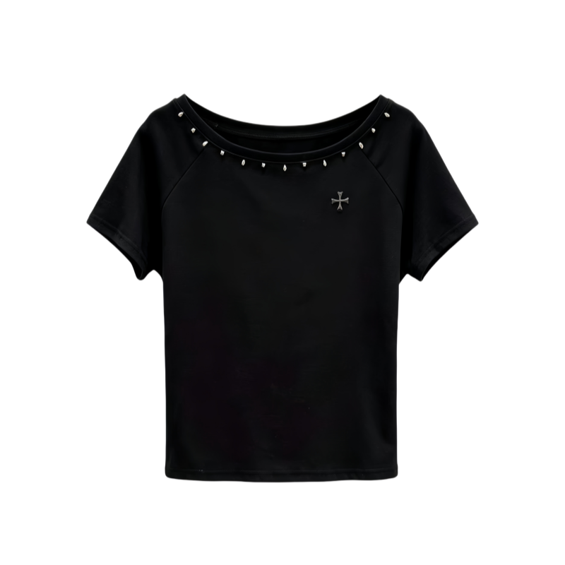 Dear Zhazha Drop Shoulder Sleeve T Shirt Women's