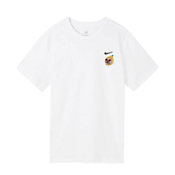 Nike Nike Sportswear T Shirts Men's White Crew Neck Moderate Straight Fit