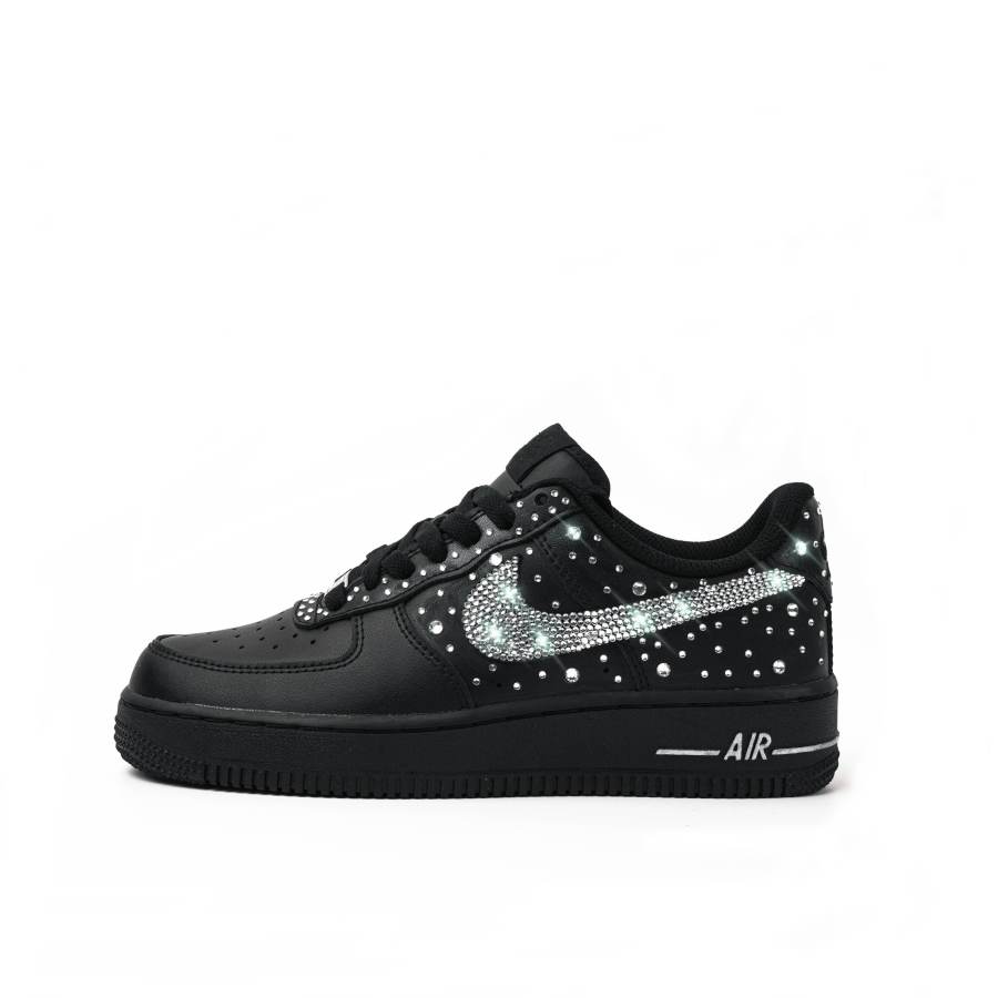 Nike Nike Air Force 1 Ultra Sparkling Australian Diamond Synthetic Leather Low top Kids' Skateboarding Shoes Black Unisex